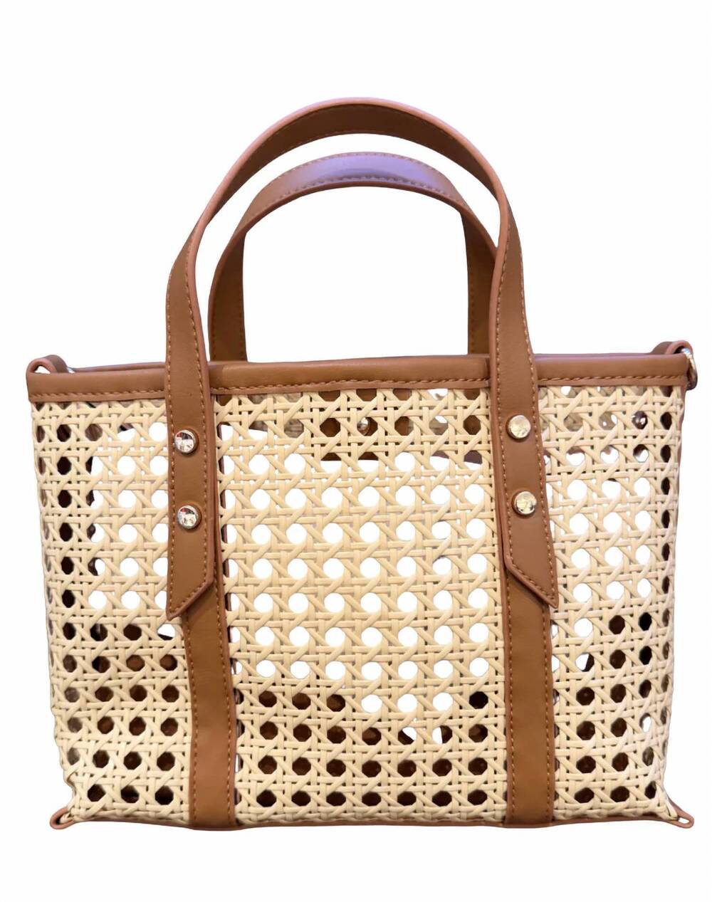 NEW BC HANDBAGS women's rattan handbag in beige